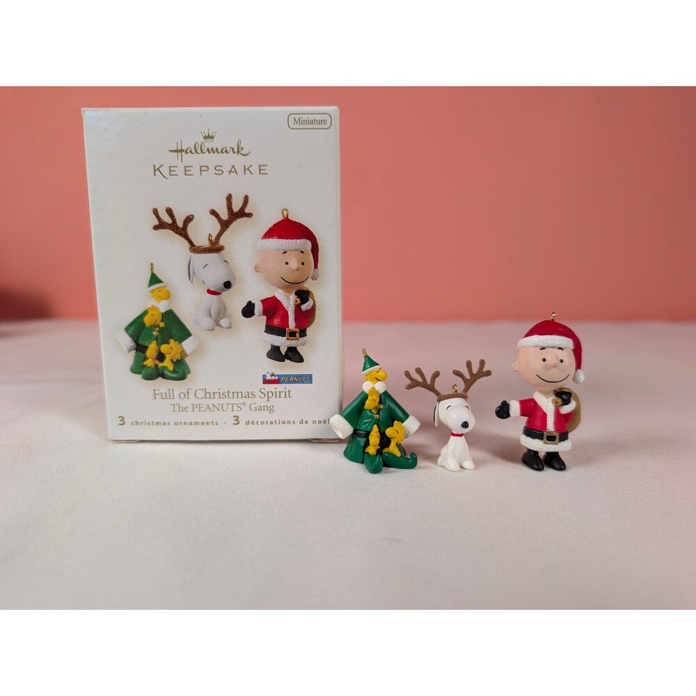 Hallmark Keepsake Christmas Ornaments Miniature Peanuts Christmas Spirit 2008